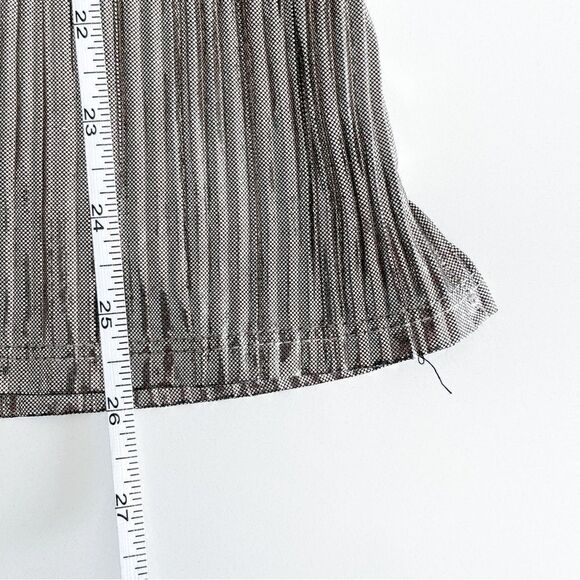 Andrea Jovine Metallic Mock Neck Pleated Sleeveless Top Blouse Size S - Picture 8 of 8